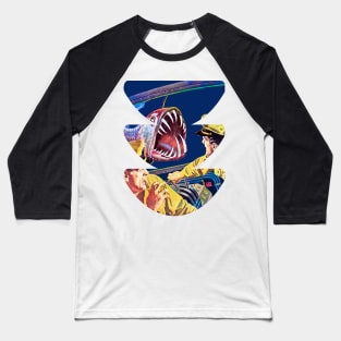 Marine Horror Retro Vintage Design: A Fusion of Fantasy, Sci-Fi, Art, and Comic Book Inspirations Baseball T-Shirt